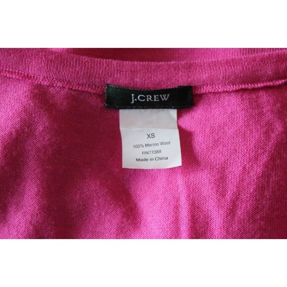 J Crew Womens Merino Wool Pink Thin Knit Sweater Base Layer XS Soft Lightweight - Picture 6 of 6